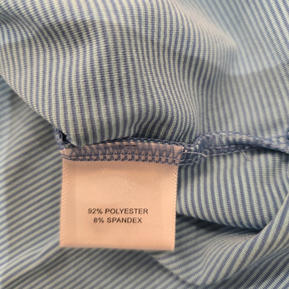 Peter Millar Summer Comfort Polo Mens XXL Blue Stripe Shoal Creek Golf Shirt - Picture 4 of 7